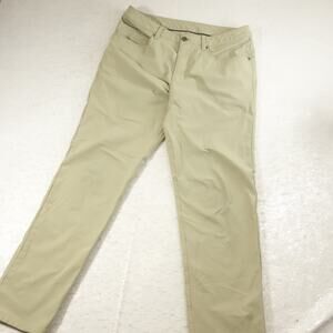 Lululemon Pants Mens 32x30 Beige Slim Straight 5 Pocket ABC Warpstreme Light